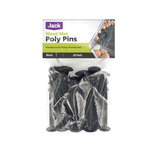 Jack Weed Matt Poly Peg - 25mm x 115mm - Plastic - UV Stabilised - 20 Pack - Auzzistore