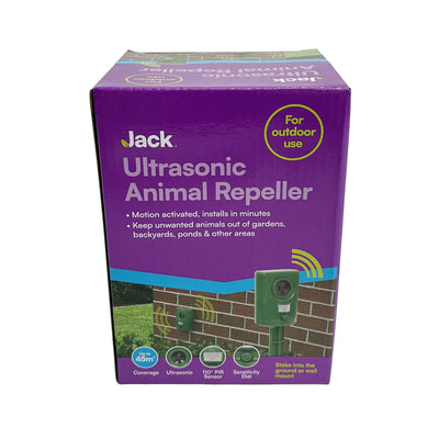 Jack Ultrasonic Animal Repeller - 120mm x 100mm x 160mm - Motion Activated