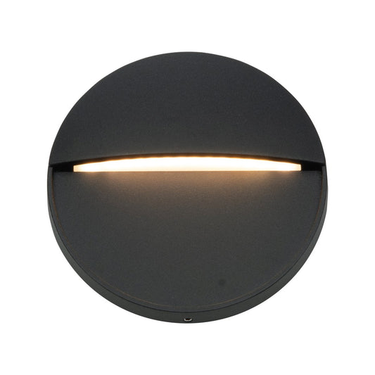 Arlec 4W Black CCT LED Round Exterior Step Light - 110mm x 25mm - Weather-Resistant – view 2 - Auzzistore