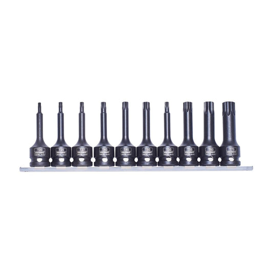 Kincrome 1/2" Drive Socket Torx Rail 10 Piece - Chrome Molybdenum Steel - Auzzistore