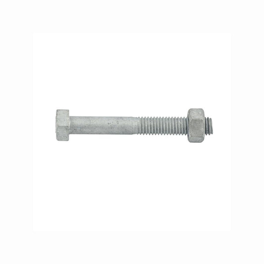 Zenith Hex Head Bolt - M8 x 60mm - 4.6 Grade Steel - 1 Pack - Hot Dipped Galvanised - Auzzistore