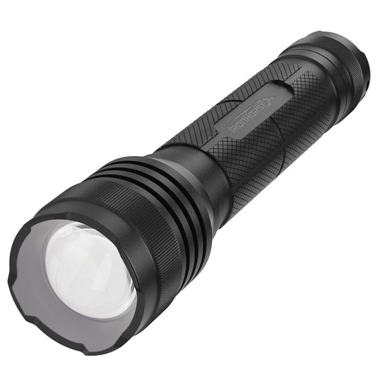 Ironhorse 1400lm Premium Torch Flashlight - Adjustable Focus - Black - 6 AA Batteries