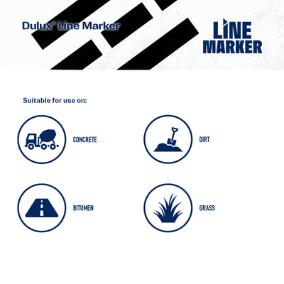 Dulux Black Spray Line Marker 500g - 0.5L - Fast Drying - High Visibility