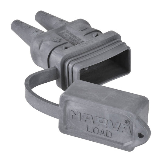 Narva Grey Weatherproof Load Cover - 50A Heavy Duty Connector - IP64 Rated - Dust & Water Resistant - 155mm x 30mm x 90mm