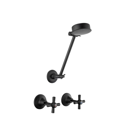 Mondella Centro Shower Set - 3 Star 8L Min - Matt Black - Lead-Free Brass - Easy Installation
