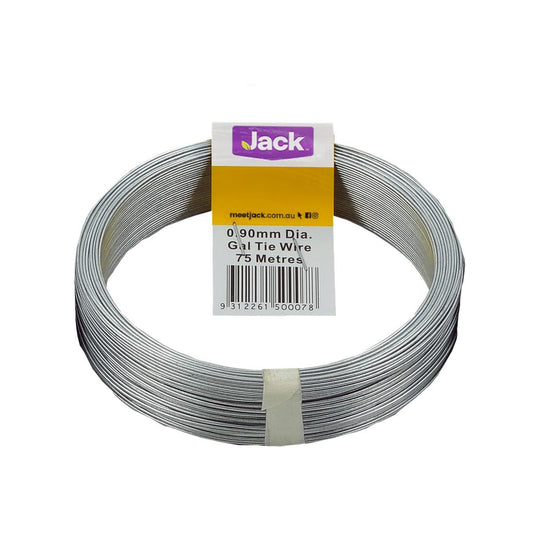 Jack Tie Wire Galvanised 0.9mm x 75m Steel Handy Dispenser Pack - Auzzistore