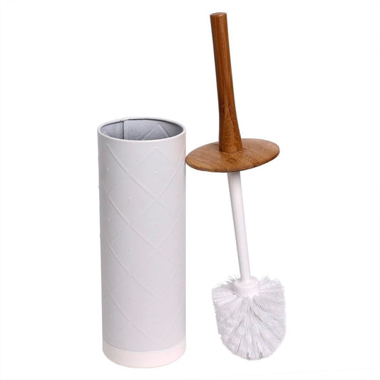 Sabco Toilet Set - 95mm x 400mm - White - Bamboo - Removable Base – view 2 - Auzzistore
