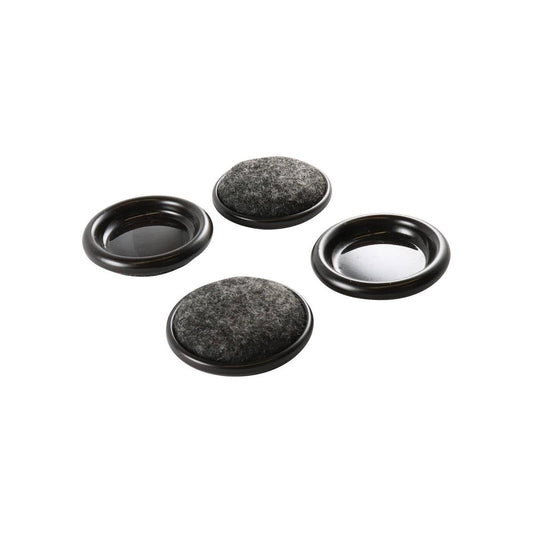 Surface Gard Round Castor Cup 30mm Brown 4 Pack - Protects Floors - Auzzistore