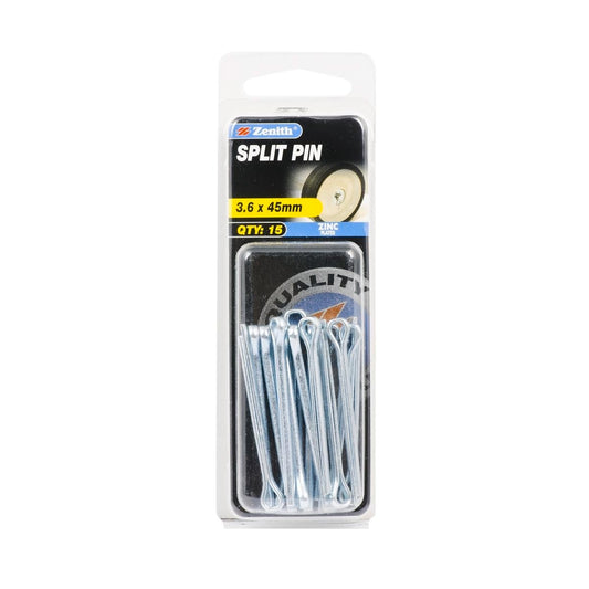 Zenith Split Pins - 6 x 45mm - 15 Pack - Zinc Plated - Internal Use - Auzzistore
