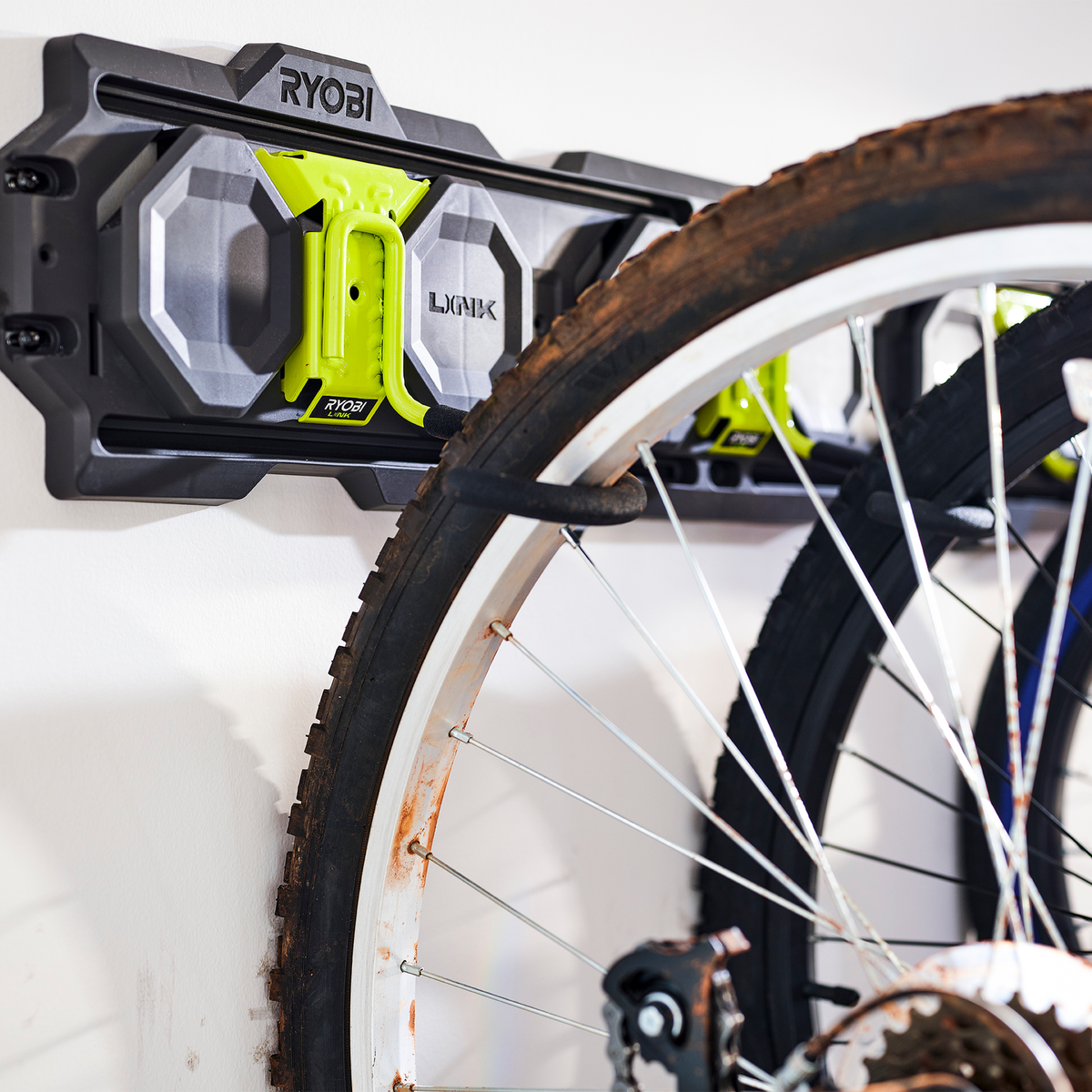 Ryobi Link Bike Hook - Steel - 22.6kg Capacity - Modular Wall Storage ...