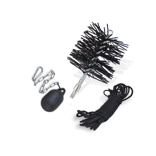 Scandia Pull Thru Flue Brush Kit - 6" - Nylon - Easy to Use - Auzzistore