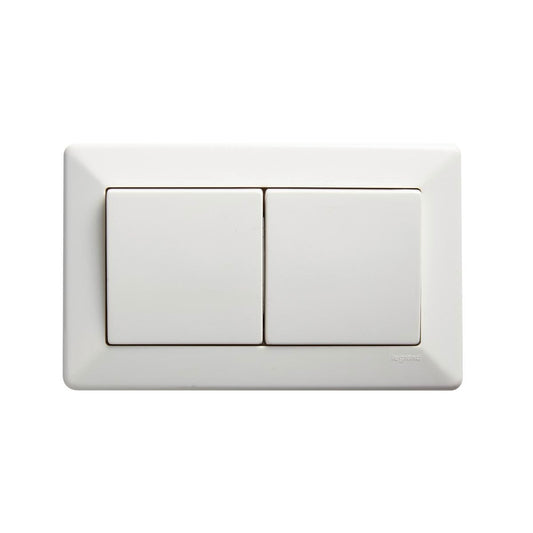 Hpm Como 2 Gang Wall Switch - 10A Plastic - Easy Use - White - Auzzistore