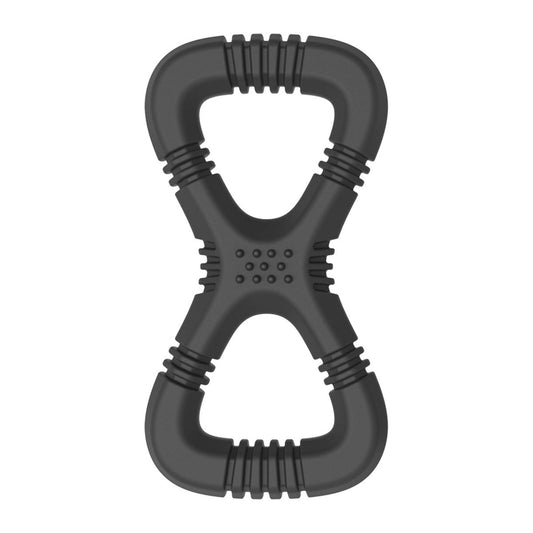 Gladiator Large Black Tug Rubber Dog Toy - 145mm x 32mm x 280mm - Durable Interactive Play