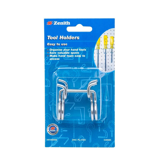 Zenith Tool Holders - Large Zinc Plated - Steel 2 Pack - Heavy Duty