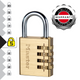 Master Lock 40mm Brass Combination Padlock - Aluminum - Durable - Keyless