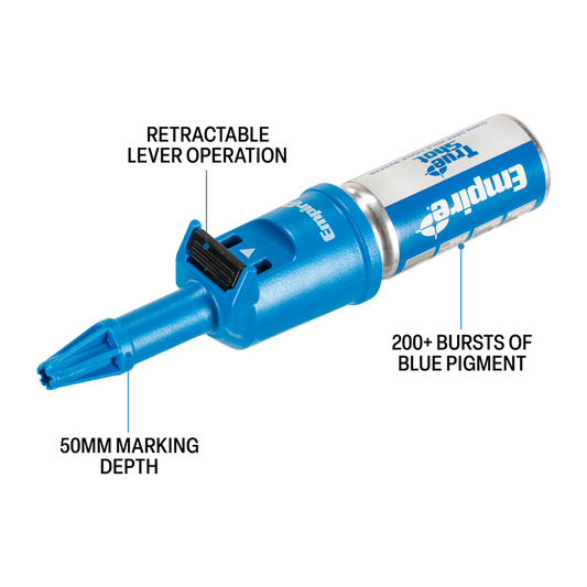 Empire True Shot Chalk Marker - 50mm Deep Hole - Blue - 200 Shots – view 2 - Auzzistore