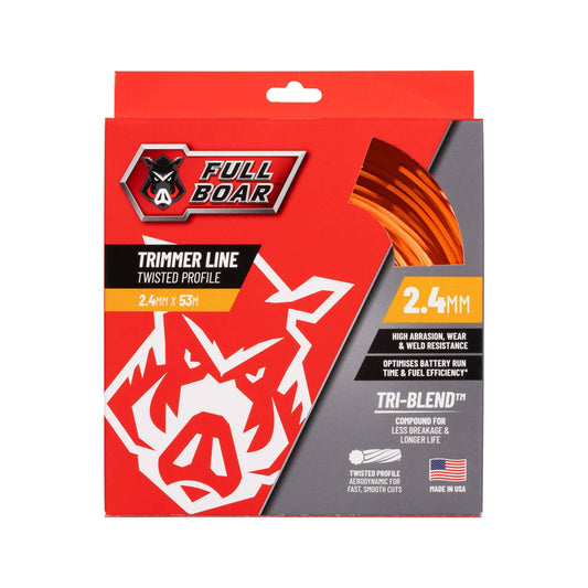 Full Boar Trimmer Line 2.4mm x 53m - Twisted Profile - Durable & Efficient - Auzzistore
