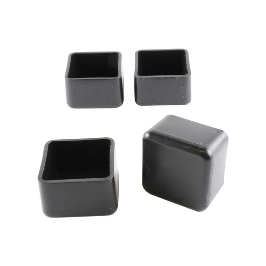 Surface Gard 25mm Black Square Plastic Chair Tips 4 Pack - External - Auzzistore