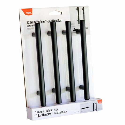 Taskmaster Black Matte Hollow T Handle 4 Pack 128mm