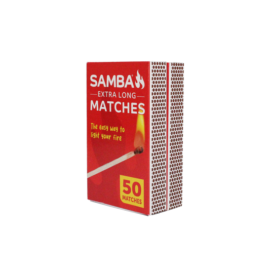 Samba 90mm Matches 2 Pack - 100 Safety Matches - 98mm Length - Durable - Auzzistore