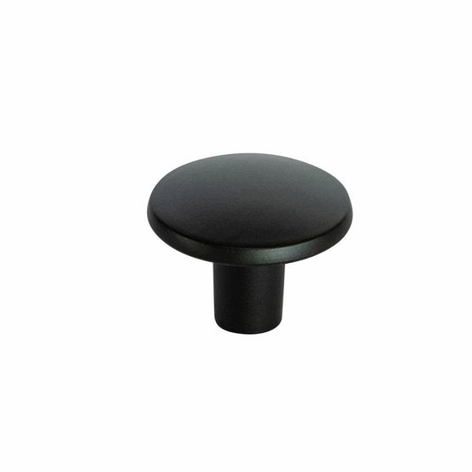 Taskmaster 30mm Matte Black Cabinet Knob - 1 Pack - Contemporary Design