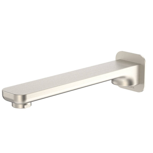 Caroma Luna Basin Bath Wall Outlet - Brushed Nickel - Lead Free - 55mm x 226mm
