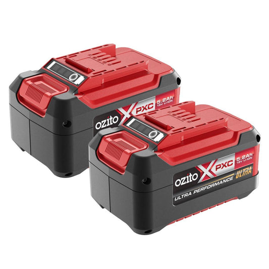Ozito PXC 18V Battery Twin Pack - 2 x 5.2Ah - Extended Runtime