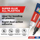 Loctite All Plastic Superglue 2g 4ml Cyanoacrylate Dries Clear