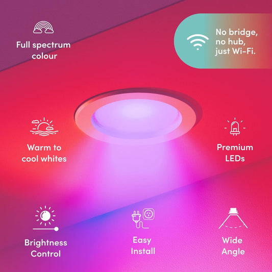 Lifx 800lm Colour Downlight 90mm IP65 2 Pack - Versatile Lighting Solutions – view 2
