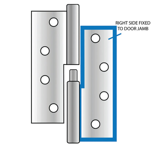 Austyle Right Hand Lift Off Hinge - 100 x 75 x 2.5mm - 304 Stainless Steel - 1 Pack – view 2