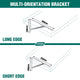 Carinya Straight Stayed Bracket 400x350mm White Steel 100kg Capacity