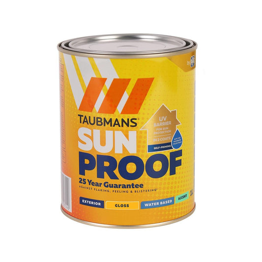 Taubmans 1L Accent Gloss Sunproof Exterior Paint - Water-Based - UV Protection - Auzzistore