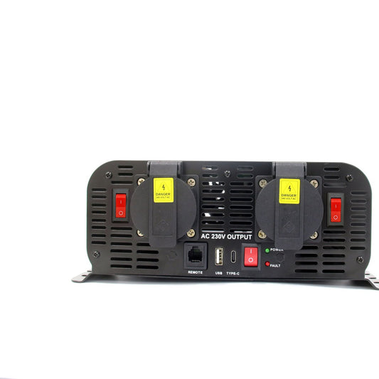 Kt Cables 3000W Pure Sine Wave Solar Inverter Kit - 250mm x 100mm x 465mm - Dual 240V Sockets - USB Outputs - LCD Display – view 2