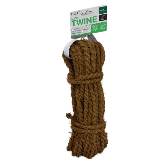 Pillar Natural Coco Twine Rope - 15m x 7mm - Biodegradable - Strong - Auzzistore