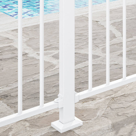 Protectoral Aluminium Pool & Garden Fence Brackets 4 Pack - 38x25mm - Pearl White - Rust-Resistant – view 2 - Auzzistore