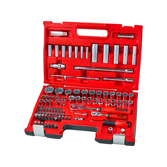 Sidchrome 98 Piece Socket Set - 1/4" & 1/2" Drive - Metric - Durable - Auzzistore