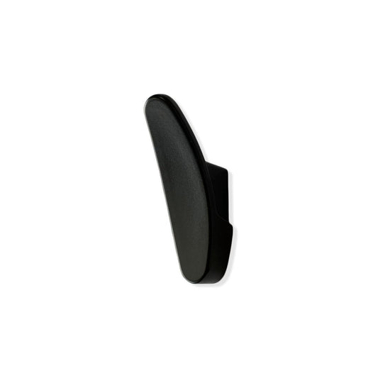Taskmaster 65mm Matte Black Single Robe Hook - 1 Piece - Zinc