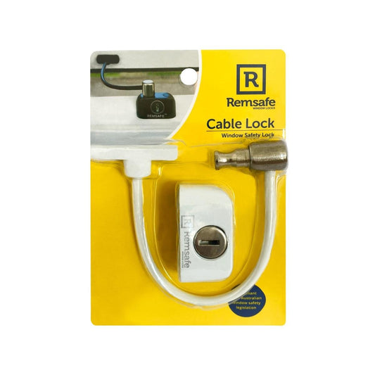 Remsafe Window Restrictor - 21mm x 25mm - White - Child Resistant