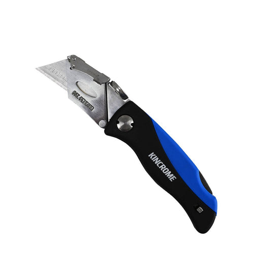 Kincrome Folding Utility Knife - 105mm - Stainless Steel - Soft Grip - Auzzistore