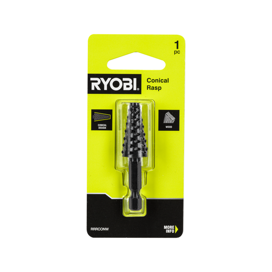 Ryobi Conical Wood Rasp - 60mm x 14mm - Carving & Shaping Tool - Auzzistore