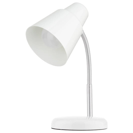 Verve Design Brylee Desk Lamp - Adjustable Gooseneck - White - 135mm x 340mm