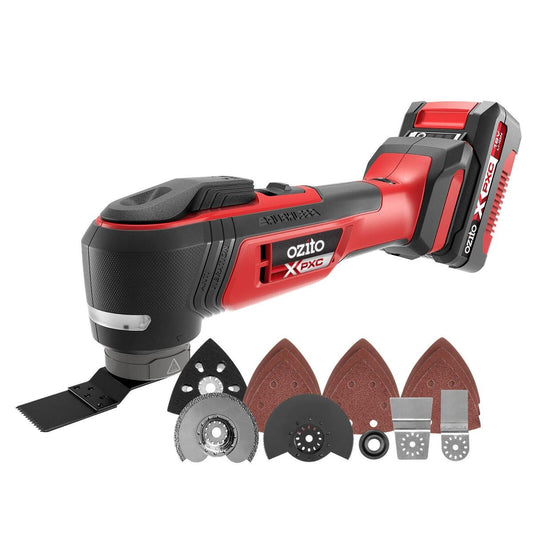 Ozito PXC 18V Brushless Multi Function Tool - 344mm x 97mm x 156mm - Versatile Cutting & Sanding Tool - Auzzistore