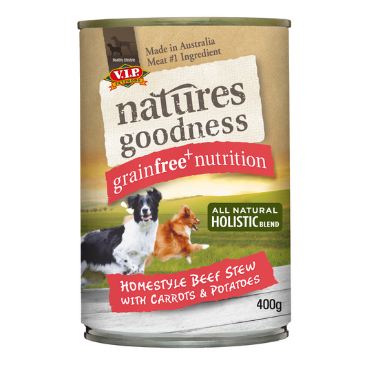 Natures Goodness Homestyle Beef Stew Wet Dog Food 400g - 12 Pack - Grain Free