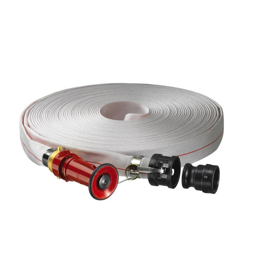 Ozito Fire Hose Kit - 40mm x 36m - Durable Polyester with Nozzle - Auzzistore