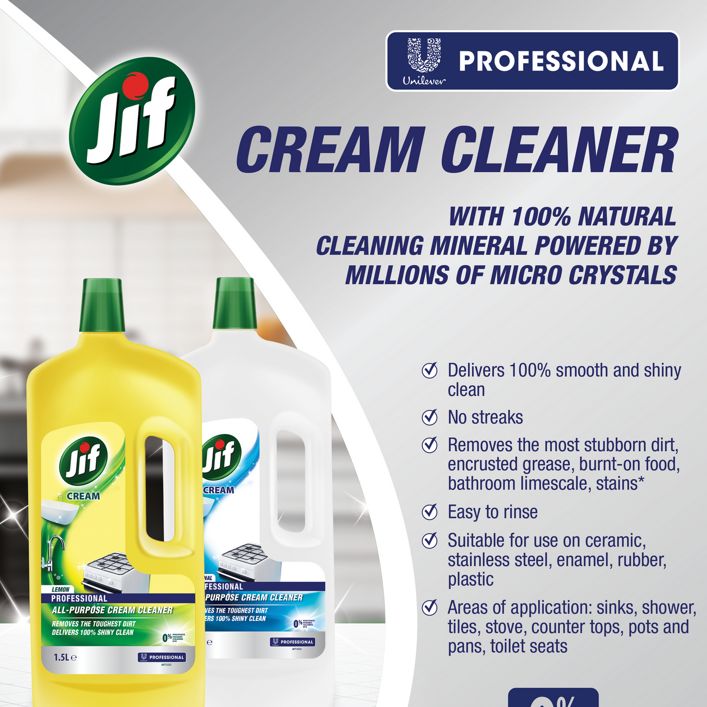 Jif Professional 1.5L Lemon Cream Cleanser