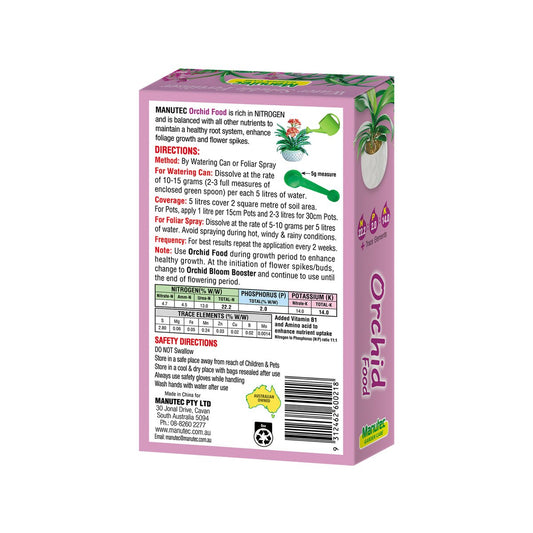 Manutec Orchid Food - 600g - Soluble Crystalline Powder - Growth Fertiliser – view 2 - Auzzistore
