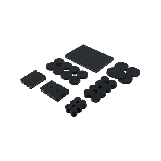 Surface Gard Multi Floor Protection - 105 Pieces - 19 x 109mm - Black - Noise Reduction - Auzzistore