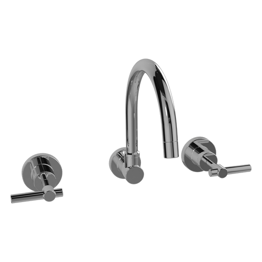 Ezyfix Wall Sink Set - Modern Lever - 5L/min - Chrome - Lead Free - 5 Star - Auzzistore