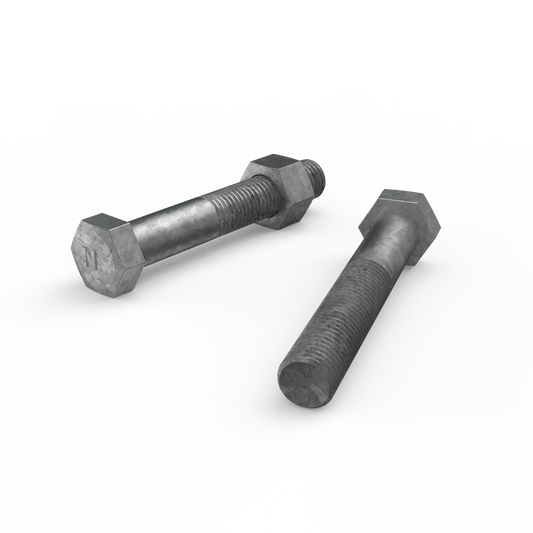 Zenith M16 x 100mm Hot Dip Galvanised Hex Head Bolts and Nuts Each - Auzzistore