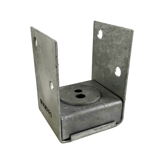 Vuepro Bolt Down Post Support - 90mm - Galvanised - Easy Install - Auzzistore